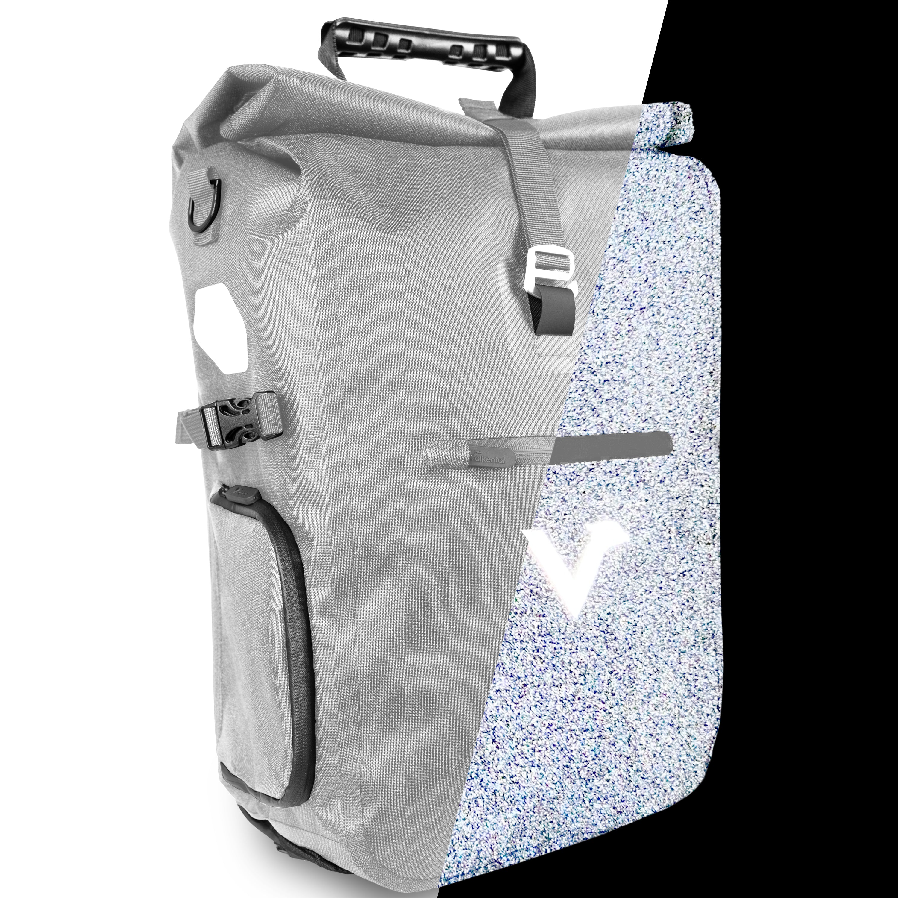 Sac Porte-bouteille Vélo étanche Isolé - Fixation 3 Points, Fermeture Rapide, Poches Latérales - Pour VTT, Gravel, Route (blanc)