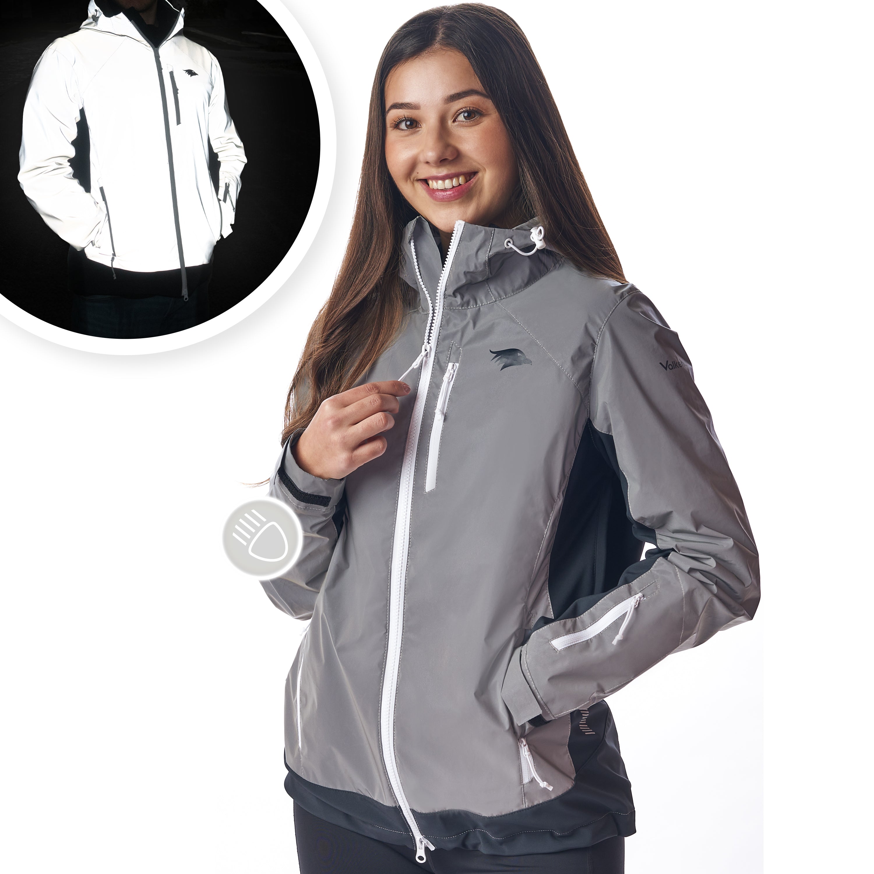 Reflektierende Jacke Fahrradnull