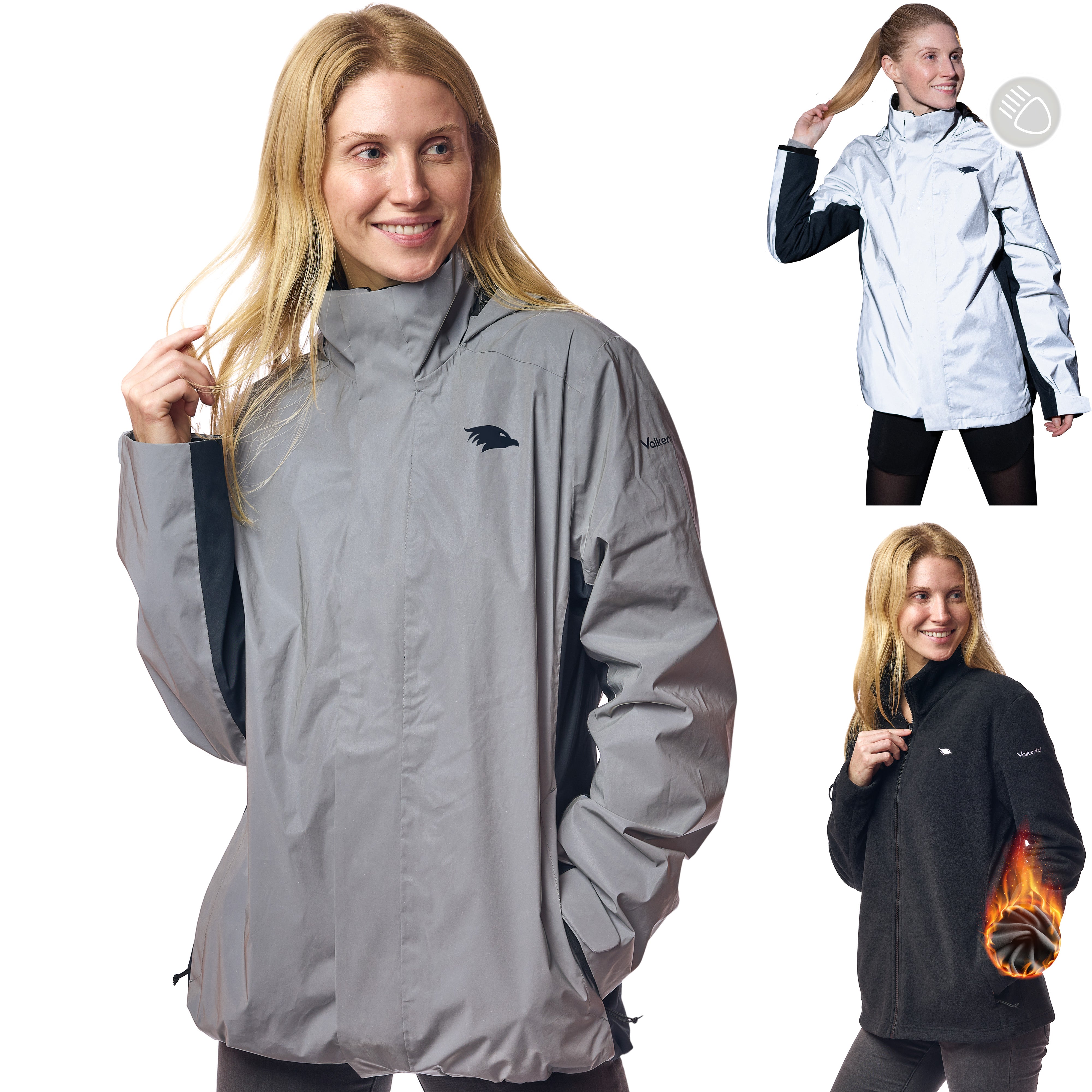 3in1 Smart Jacket - Wasserdichte Jacke mit Fleece Zipp-In - Damen –  VALKENTAL.com