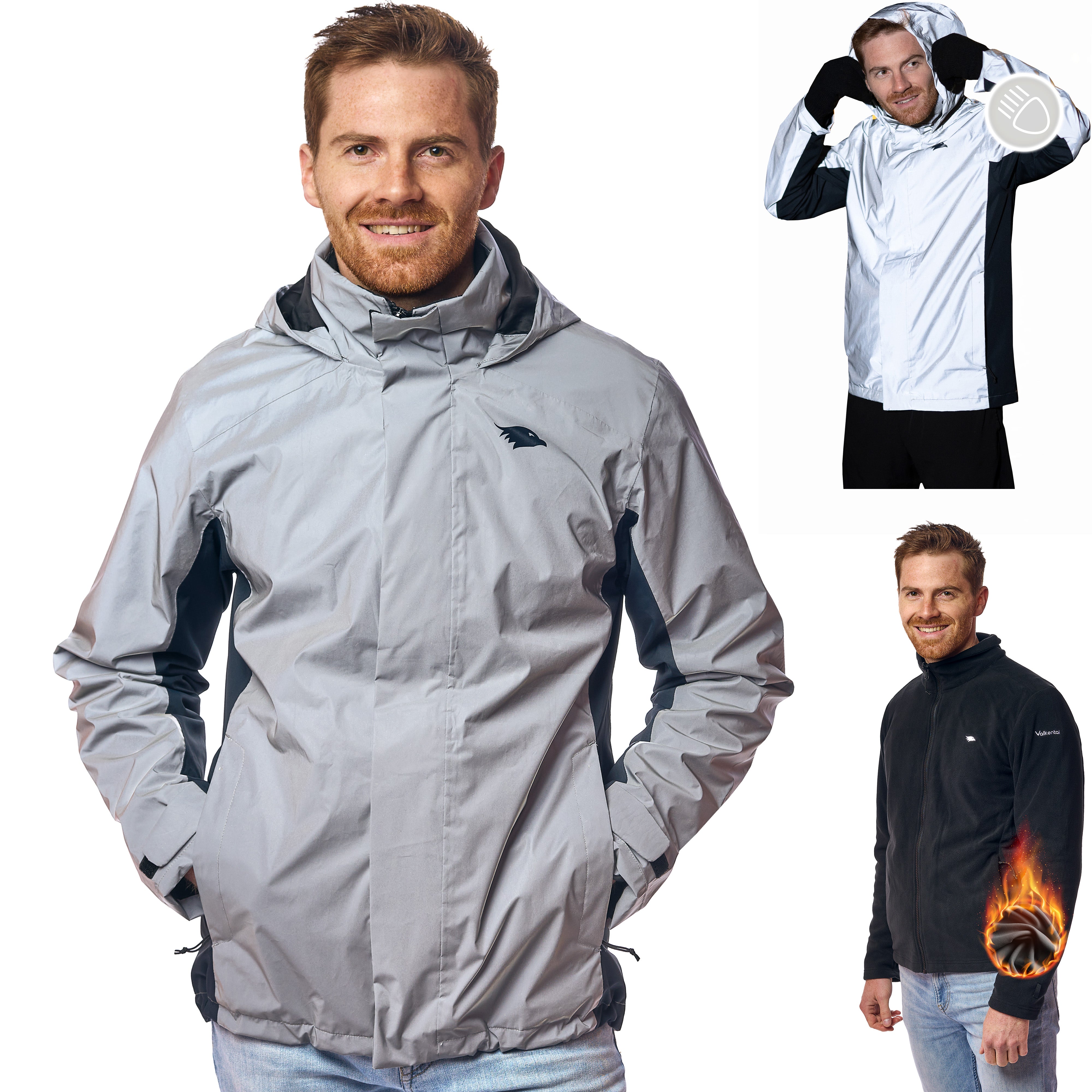 3in1 Smart Jacket - Wasserdichte Jacke mit Fleece Zipp-In - Herren –