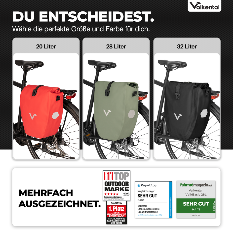 fahrradtasche zum mitnehmen Bike Bag - große & wasserdichte Gepäckträgertasche – VALKENTAL.com