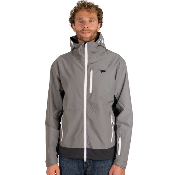 NewL Reflecterende lichte jas voor heren en dames, mesh-stijl, nachtglanzende zebra-jassen, waterdicht, grijs, S