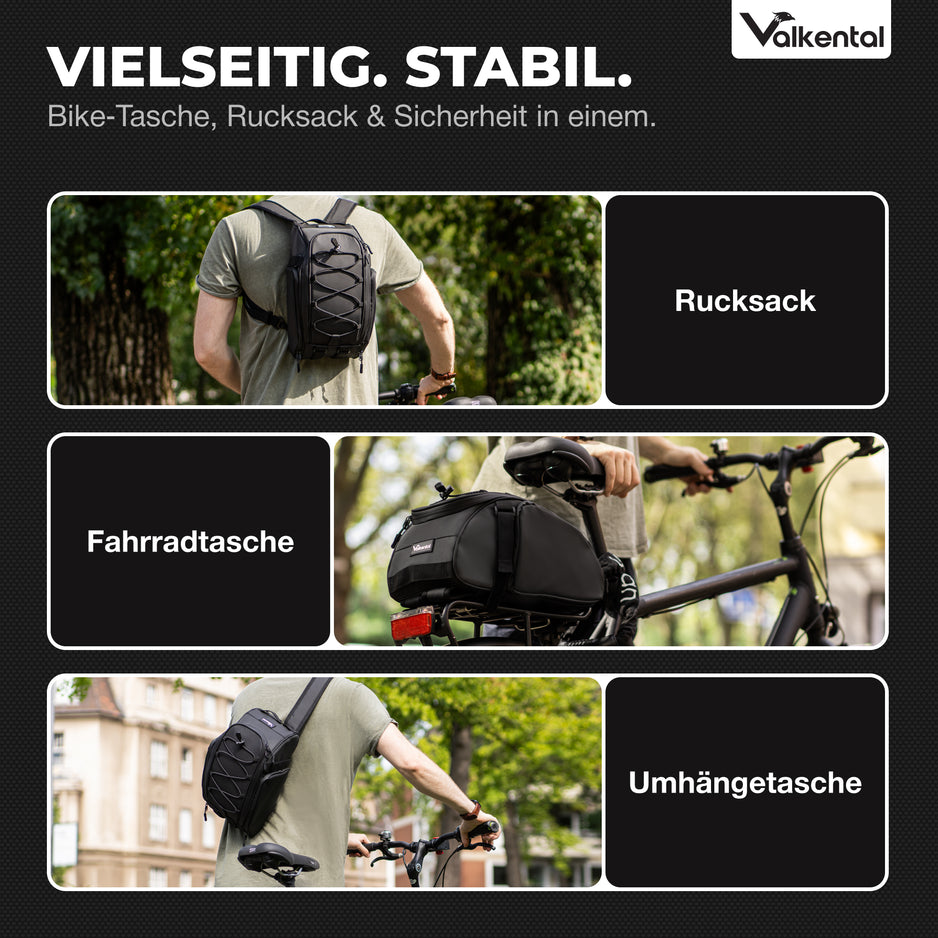 fahrradtaschen valkental Trunk Bag: Aufliegende Gepäckträgertasche mit großer Wirkung | Valkental – VALKENTAL.com