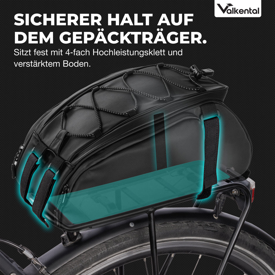 fahrradtasche mit vielen fächern Trunk Bag: Aufliegende Gepäckträgertasche mit großer Wirkung | Valkental – VALKENTAL.com