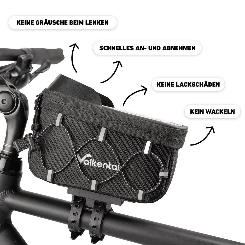 fahrradtasche rahmen oberrohr Oberrohrtasche Fahrrad: Frame Bag mit Adapter | Valkental – VALKENTAL.com