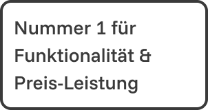 Nummer 1 für Funktionalität & Preis-Leistung