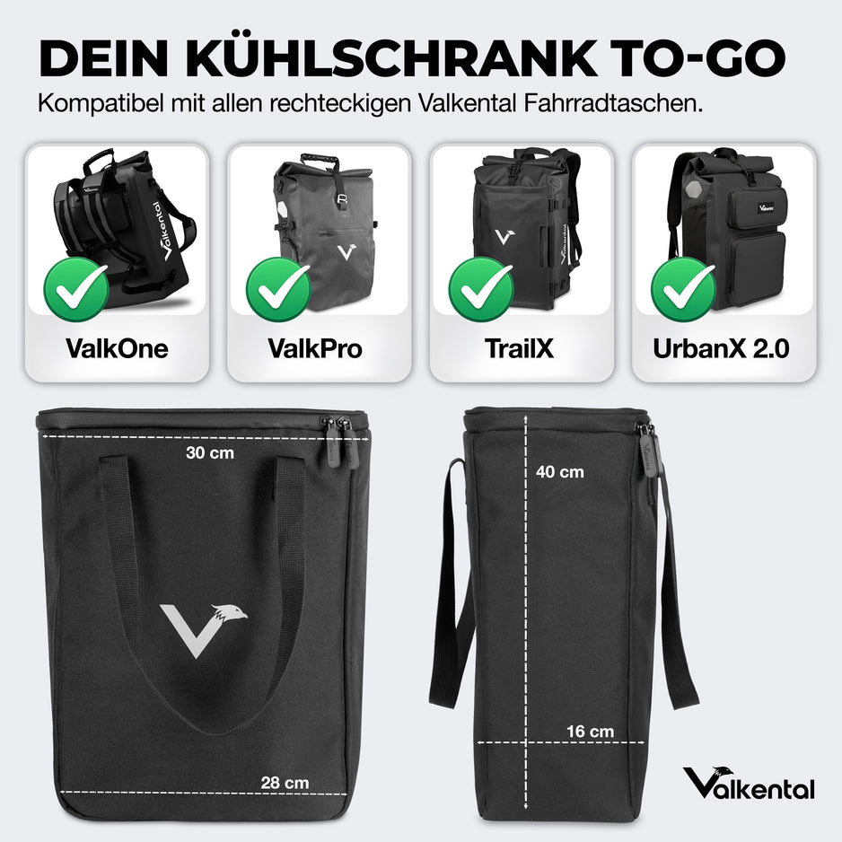 valkone 3in1 fahrradtasche Gepäckträgertasche, Rucksack und Umhängetasche KOMBINIERT – VALKENTAL.com