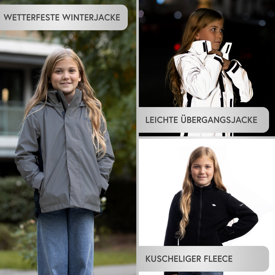 Fahrradjacke Voll Reflektierende Jacke Fahrrad 3in1 Smart Jacket