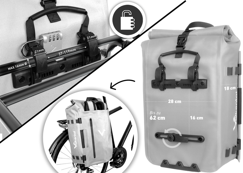 fahrradtasche ersatzhaken Ersatz Haken für große Gepäckträgerstangen bis 22mm Durchmesser – VALKENTAL.com