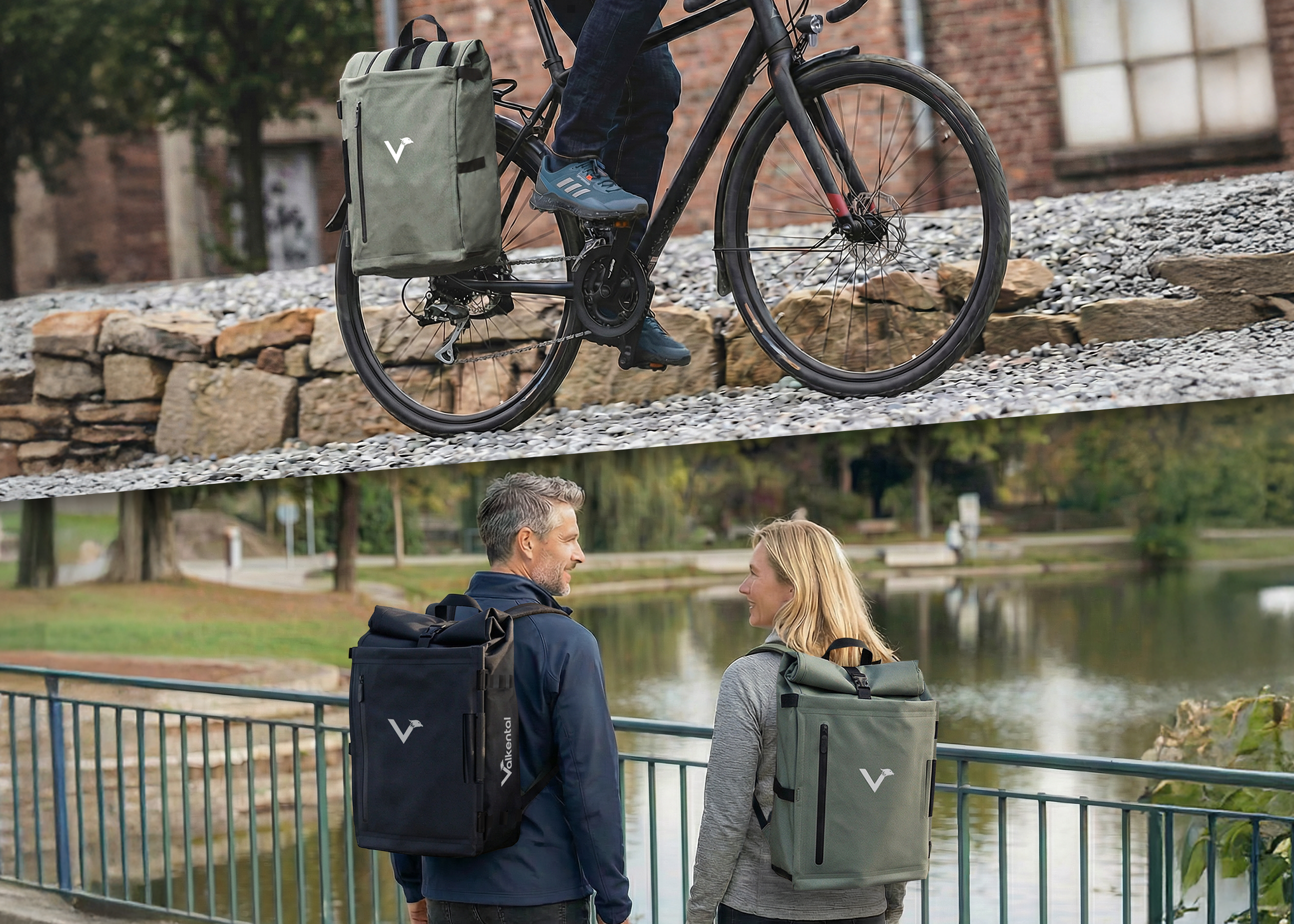 Kollektionen VALKENTAL Fahrradtasche Rucksack Kombiniert 
