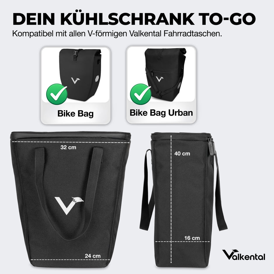 Kühleinsatz-Tasche für Radtaschen – Fahrradtasche & Rucksack kombiniert!