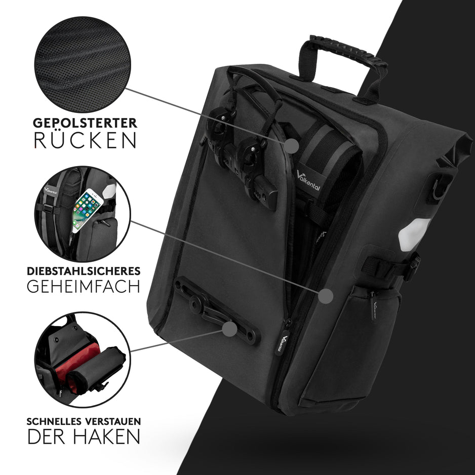 valkental pro fahrradtasche ValkPro 3in1 Fahrradtasche - hochfunktionales Multitalent – VALKENTAL.com