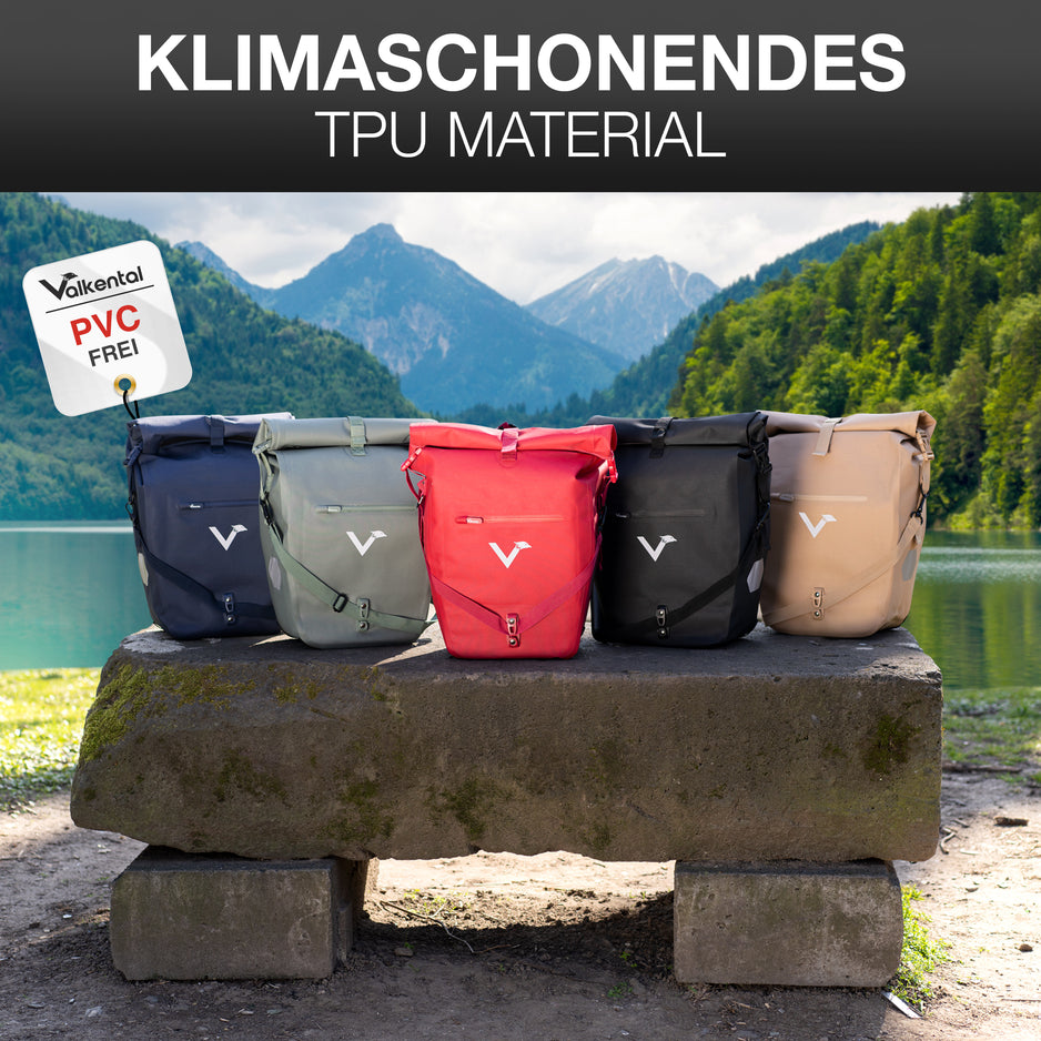 fahrradtasche ohne gepäckträger Bike Bag Urban - Wasserdichte Gepäckträgertasche im urbanen Look – VALKENTAL.com